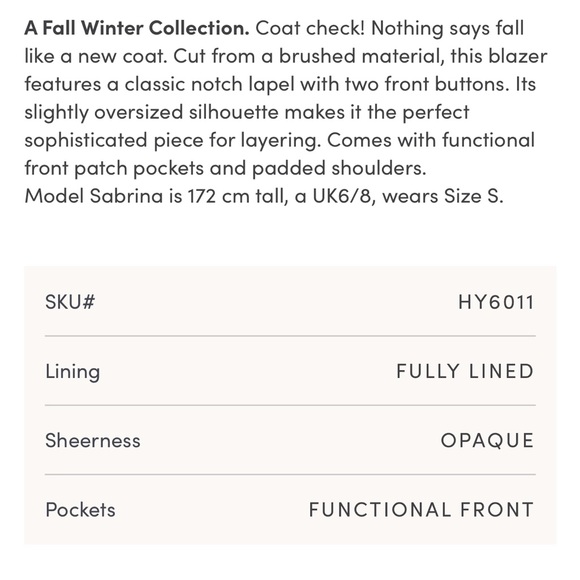 Love Bonito Harlow Brushed Shoulder Padded Relaxed Blazer - Picture 8 of 10